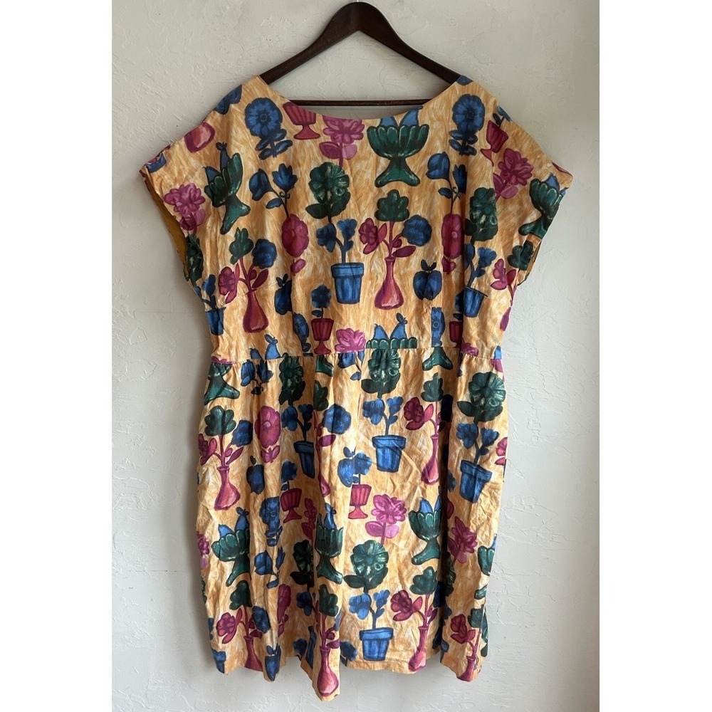 Bea & Dot X ModCloth Retro Floral Fit Flare Dress 4X Art Class Boho Cottagecore